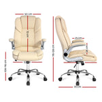 Artiss PU Leather Executive Office Desk Chair - Beige
