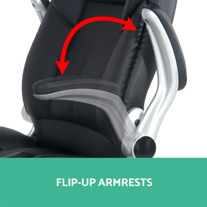 PU Leather Executive Office Desk Chair - Black