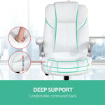 PU Leather Executive Office Desk Chair - White