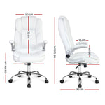 PU Leather Executive Office Desk Chair - White