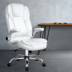 PU Leather Executive Office Desk Chair - White