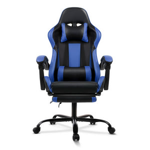 Gaming Office Chair Computer Seating Racer Black and Blue