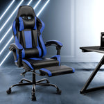 Gaming Office Chair Computer Seating Racer Black and Blue