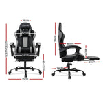 Gaming Office Chair Computer Seating Racer Black and Grey