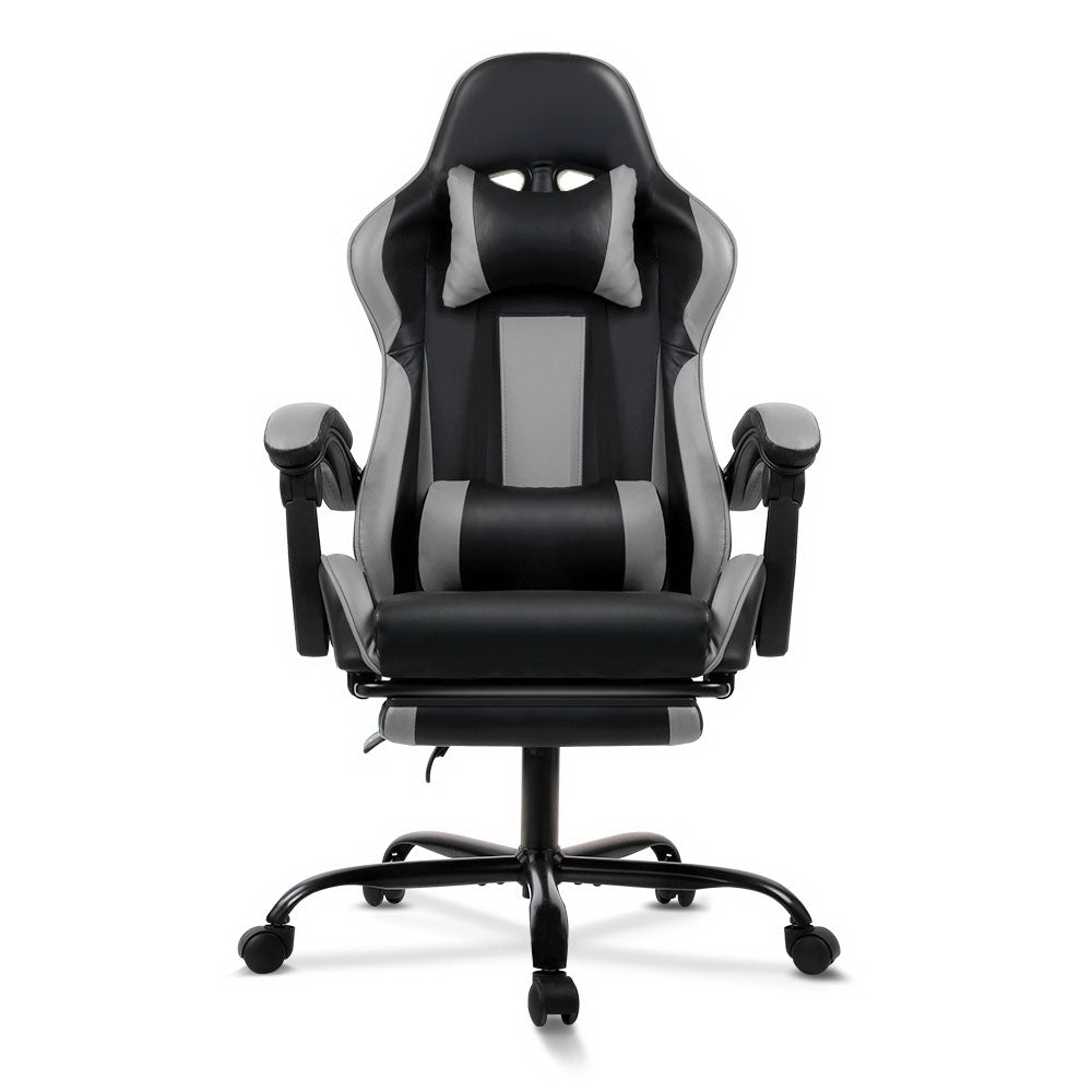 Gaming Office Chair Computer Seating Racer Black and Grey