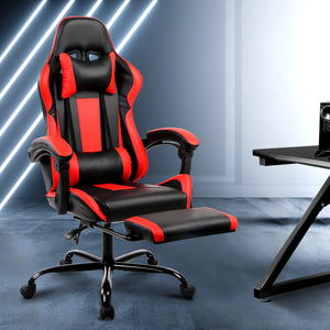 Gaming Office Chair Computer Seating Racer Black and Red