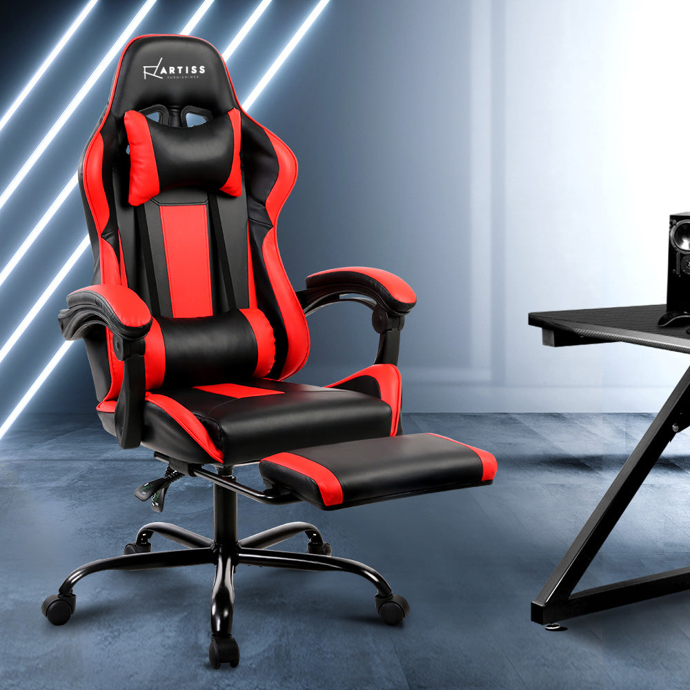 Gaming Office Chair Computer Seating Racer Black and Red