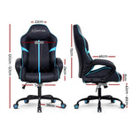 Artiss Gaming Office Chair Computer Chairs Leather Seat Racer Racing Meeting Chair Balck Blue