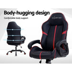 Artiss Gaming Office Chair Computer Chairs Leather Seat Racer Racing Meeting Chair Balck Red