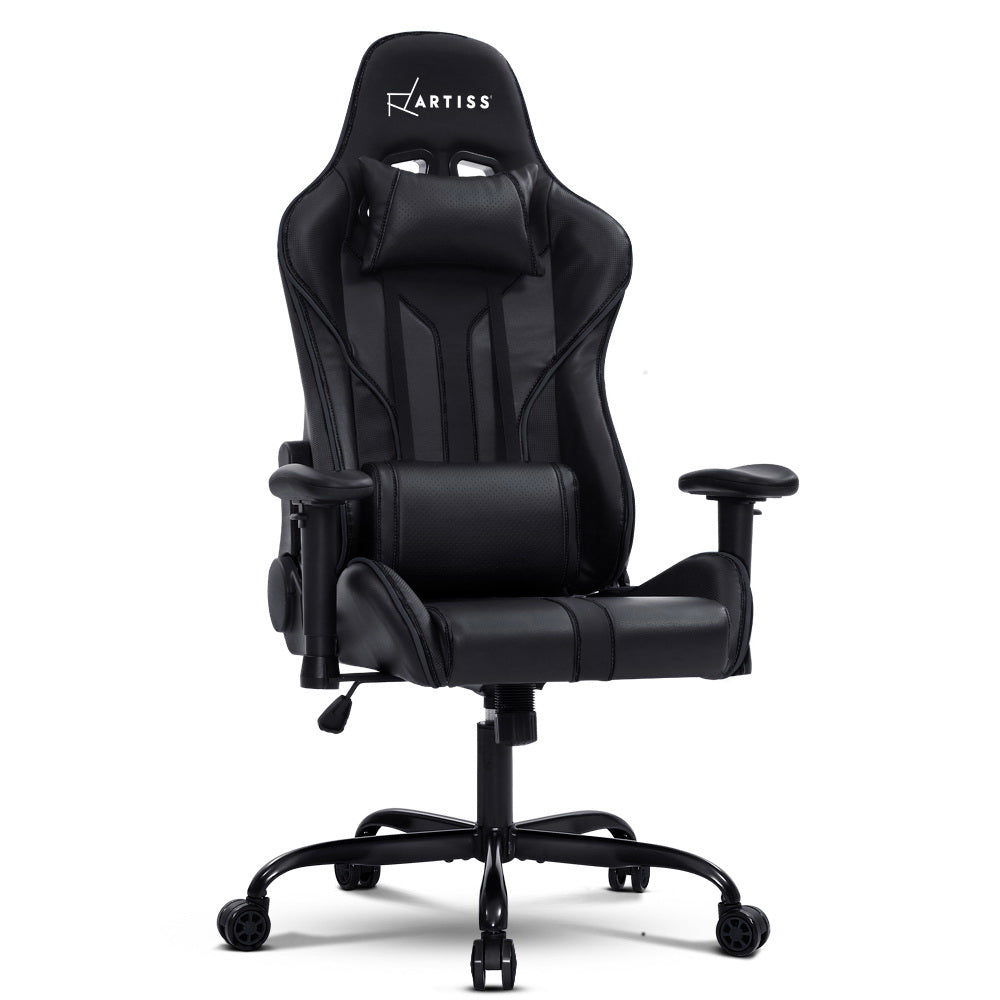 Artiss Gaming Office Chair Computer Chairs Leather Seat Racer Racing Meeting Chair Balck