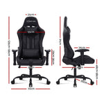 Artiss Gaming Office Chair Computer Chairs Leather Seat Racer Racing Meeting Chair Balck