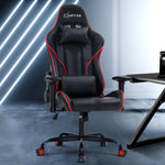 Artiss Gaming Office Chair Computer Chairs Leather Seat Racing Racer Recliner Meeting Chair Black Red