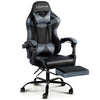 Artiss Office Chair Gaming Chair Computer Chairs Recliner PU Leather Seat Armrest Footrest Black Grey