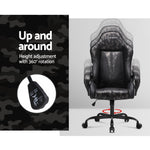 Artiss Gaming Office Chair Computer Chairs Leather Seat Racing Racer Meeting Chair Grey Camouflage