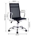 Artiss Mesh Reclining Armchair - Black