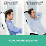 PU Leather Racing Style Office Desk Chair - Black &White