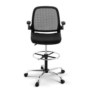 Veer Drafting Stool Office Chair Mesh Adjust Black