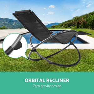 Gardeon Zero Gravity Rocking Chair Beach Lounge Outdoor Recliner Folding Patio