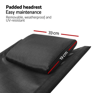 Gardeon Portable Reclining Lounge Chair - Black