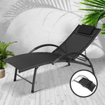 Gardeon Portable Reclining Lounge Chair - Black