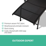 Gardeon Outdoor Sun Lounge Beach Chair Folding Recliner Garden Patio Furniture Black