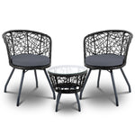 Gardeon Outdoor Patio Chair and Table - Black