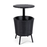 Bar Table Outdoor Setting Cooler Ice Bucket Storage Box Coffee Side Tables Party Pool Patio