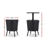 Bar Table Outdoor Setting Cooler Ice Bucket Storage Box Coffee Side Tables Party Pool Patio