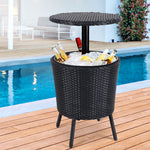 Bar Table Outdoor Setting Cooler Ice Bucket Storage Box Coffee Side Tables Party Pool Patio