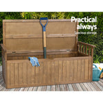 Gardeon Outdoor Storage Box Wooden Garden Bench 128.5cm Chest Tool Toy Sheds XL