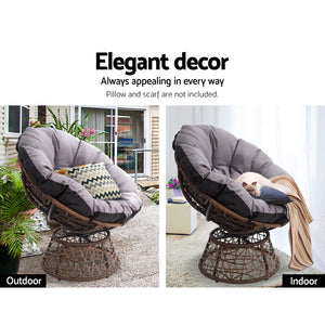 Gardeon Papasan Chair - Brown