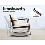 Gardeon Outdoor Chair Rocking Set - Brown