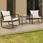 Gardeon Outdoor Chair Rocking Set - Brown