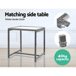Gardeon Outdoor Chair Rocking Set - Grey