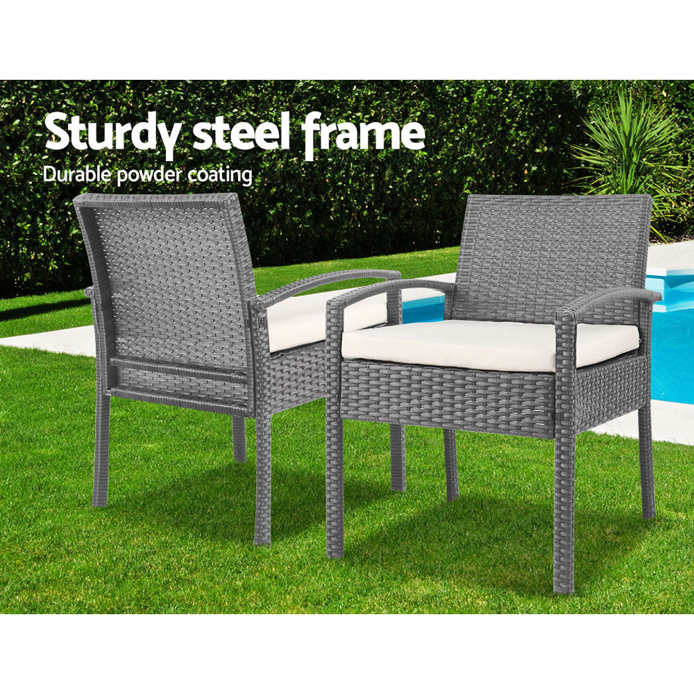 Gardeon 3-piece Outdoor Set - Grey