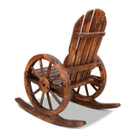 Gardeon Wagon Wheels Rocking Chair - Brown