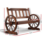 Gardeon Wooden Wagon Wheel Chair 