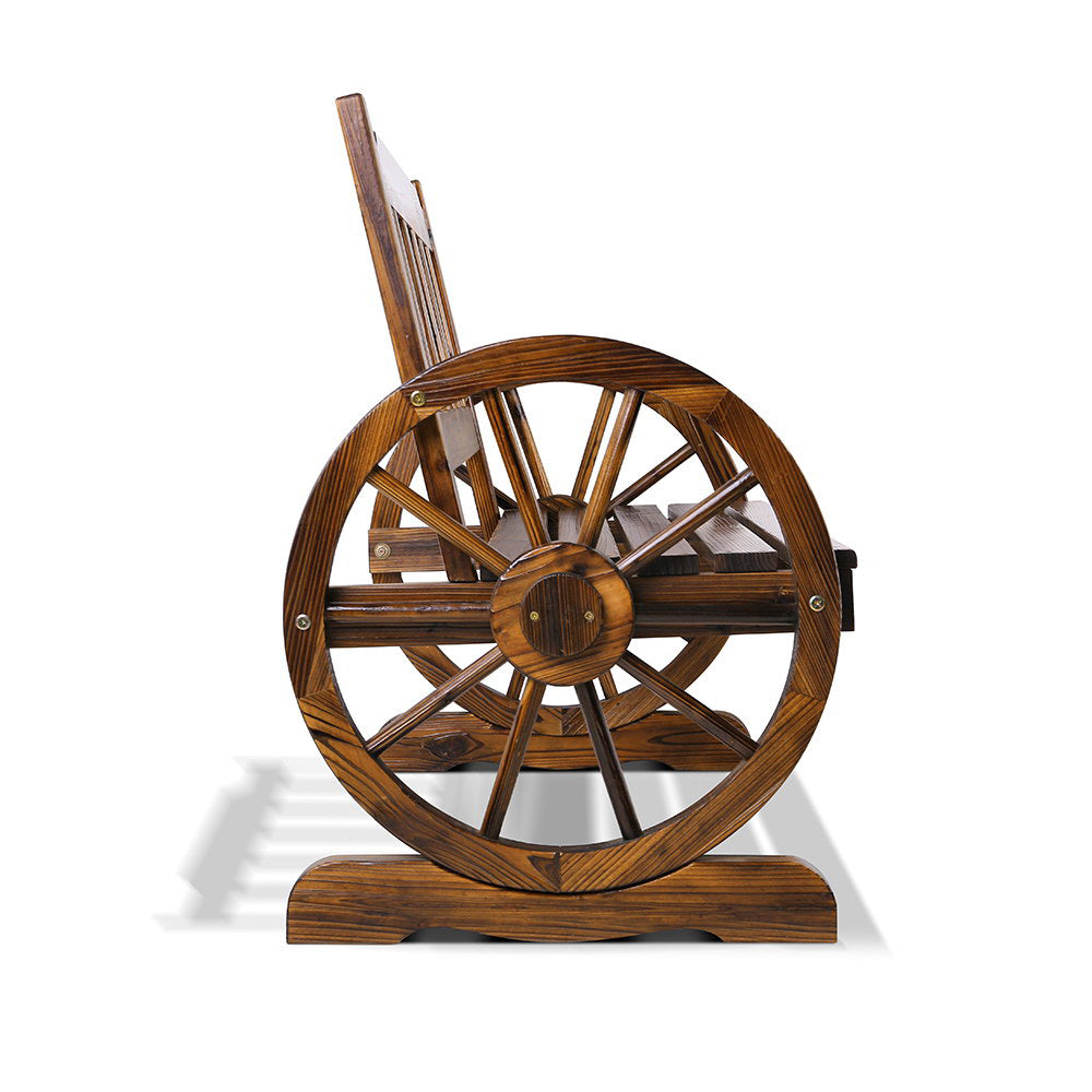 Gardeon Wooden Wagon Wheel Chair 