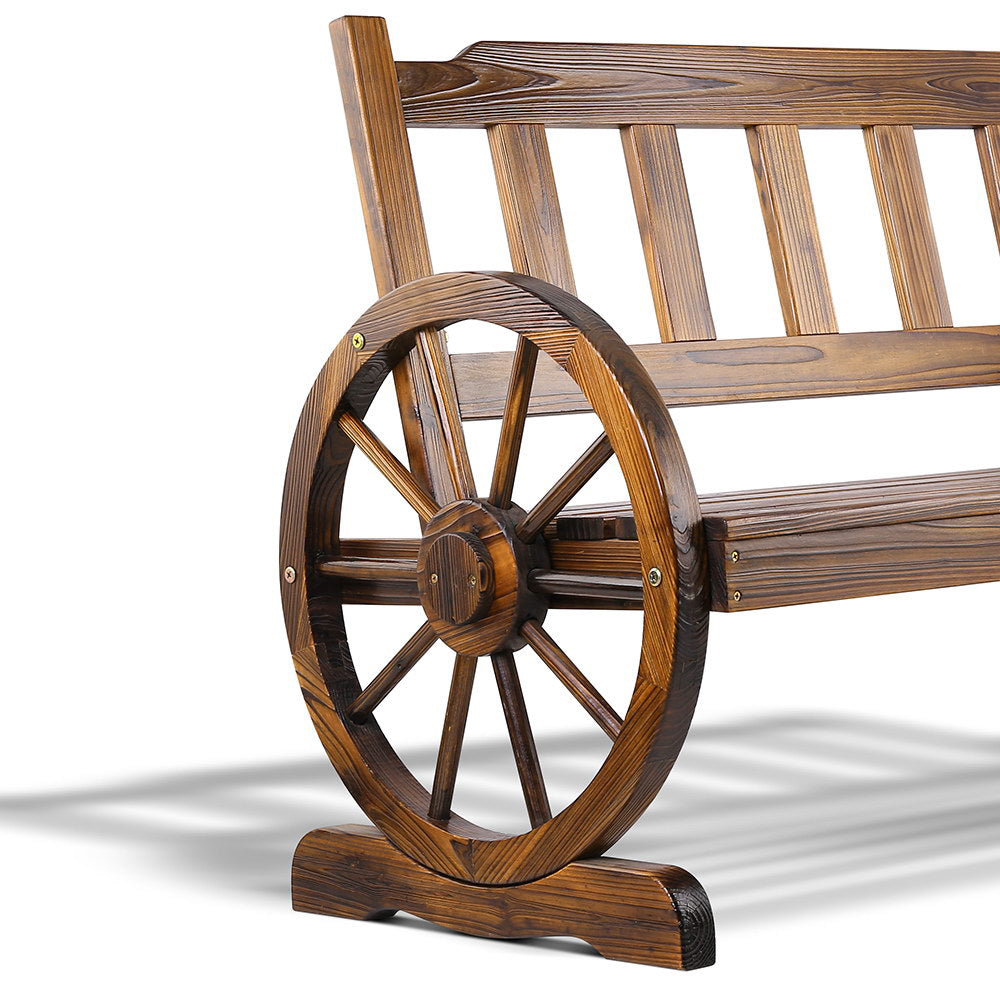 Gardeon Wooden Wagon Wheel Chair 