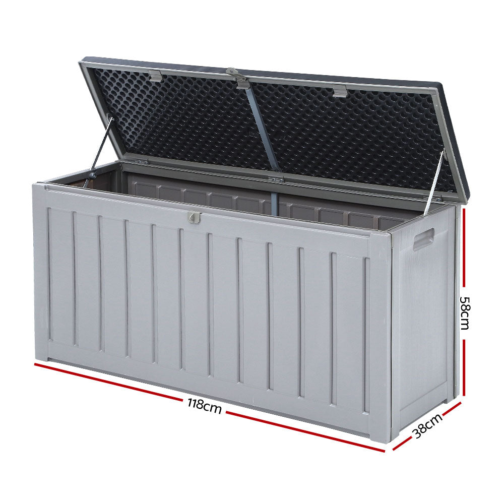 Gardeon Outdoor Storage Box Bench Seat Lockable 240L