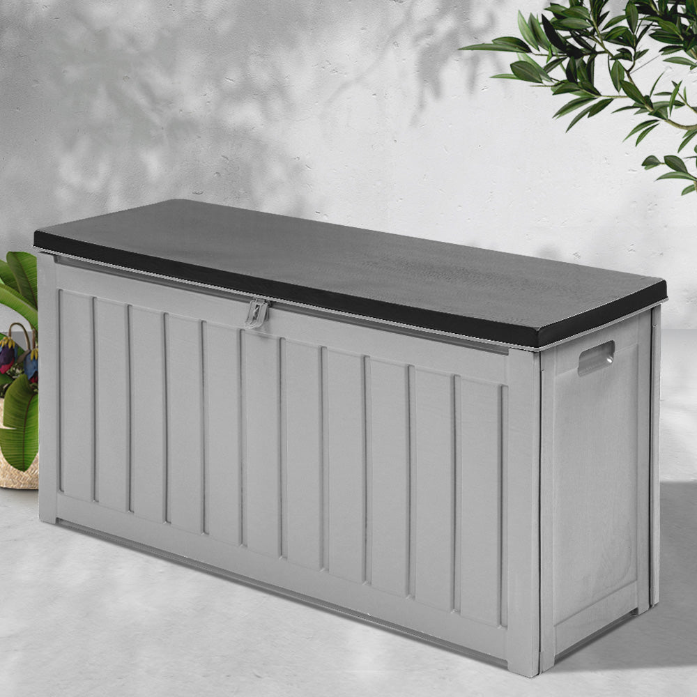 Gardeon Outdoor Storage Box Bench Seat Lockable 240L