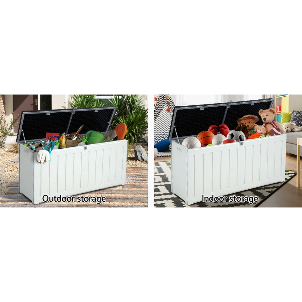 Gardeon Outdoor Storage Box Bench Seat Lockable 240L