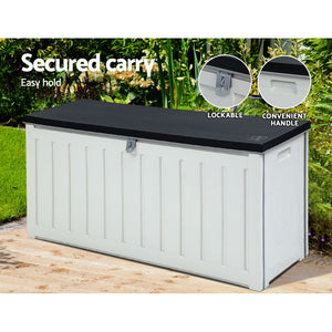 Gardeon Outdoor Storage Box Bench Seat Lockable 240L