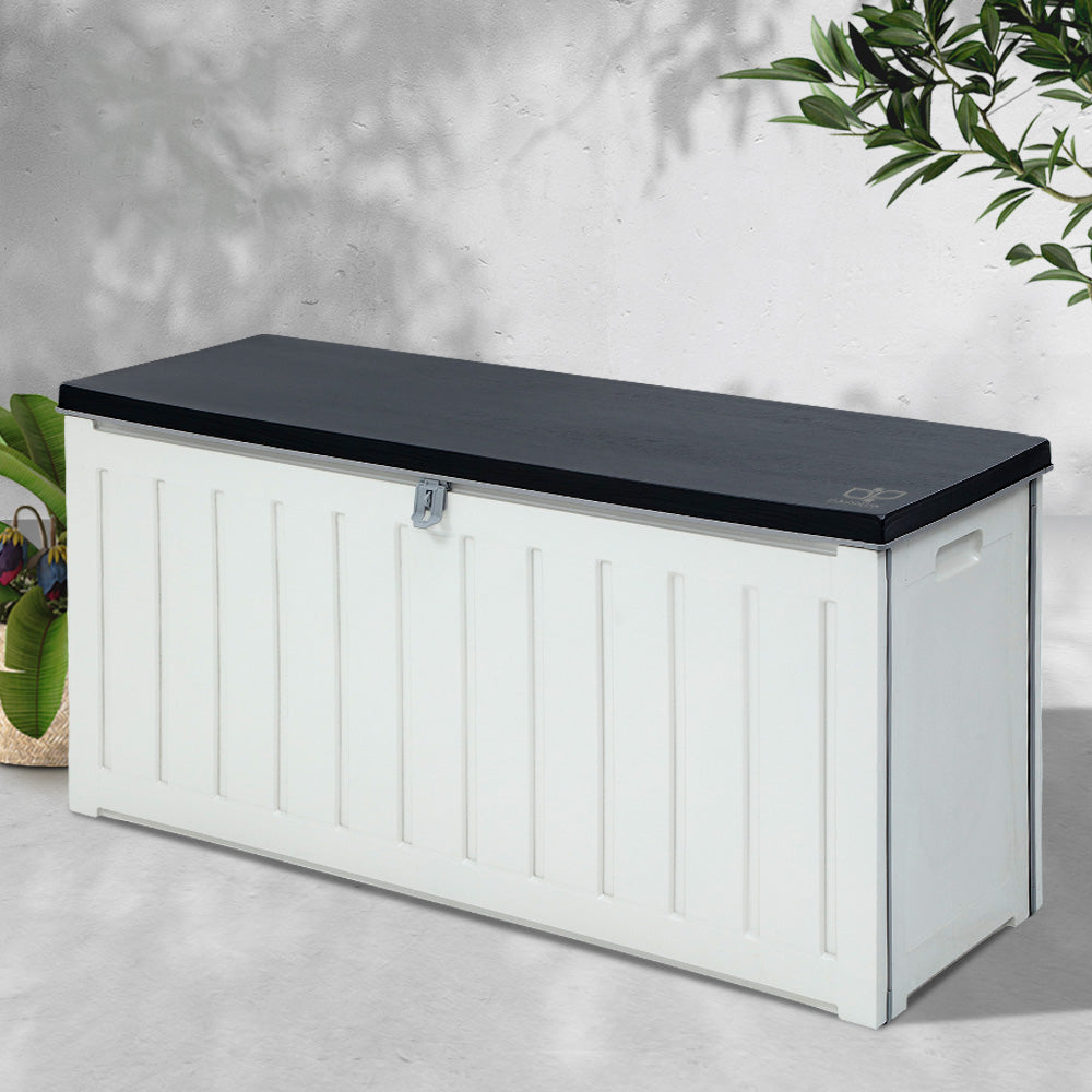 Gardeon Outdoor Storage Box Bench Seat Lockable 240L