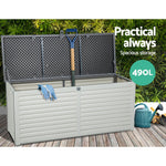 Gardeon 490L Outdoor Storage Box Bench Seat Toy Tool Sheds Chest