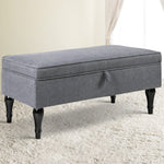Artiss Fabric Storage Ottoman - Grey
