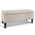 Artiss Fabric Storage Ottoman - Taupe