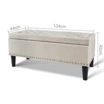 Artiss Fabric Storage Ottoman - Taupe