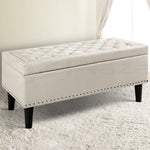 Artiss Fabric Storage Ottoman - Taupe