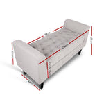 Artiss Fabric Storage Ottoman - Beige